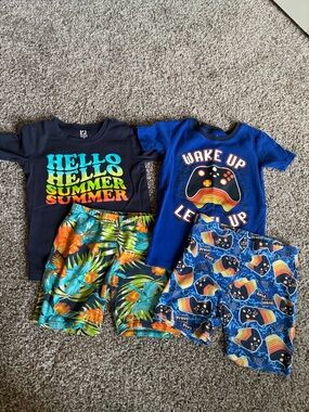 Boys 2-Pack Short Sleeve Pajama Set — Navy & Royal Blue